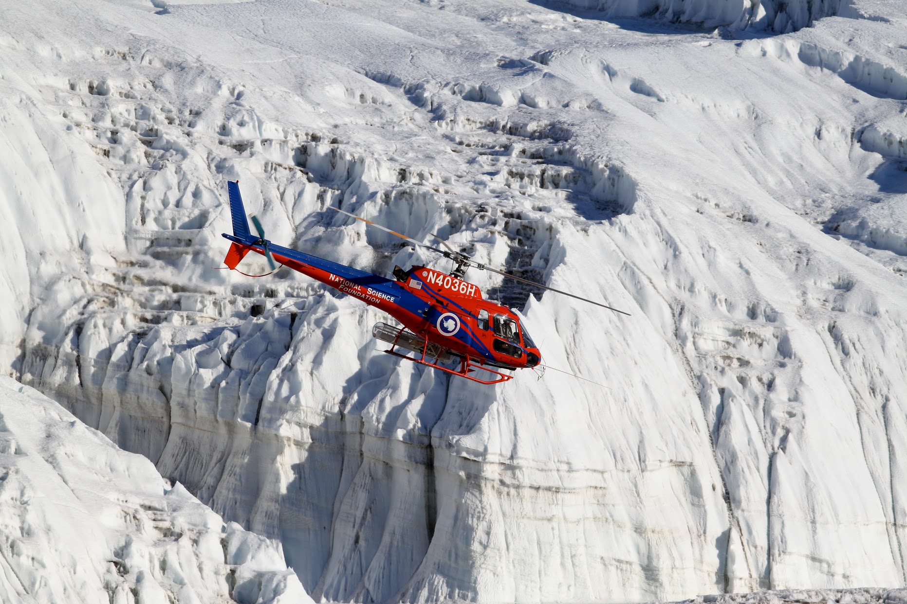 A NSF helocopter in flight